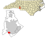 Mecklenburg County North Carolina Incorporated and Unincorporated areas Pineville highlighted